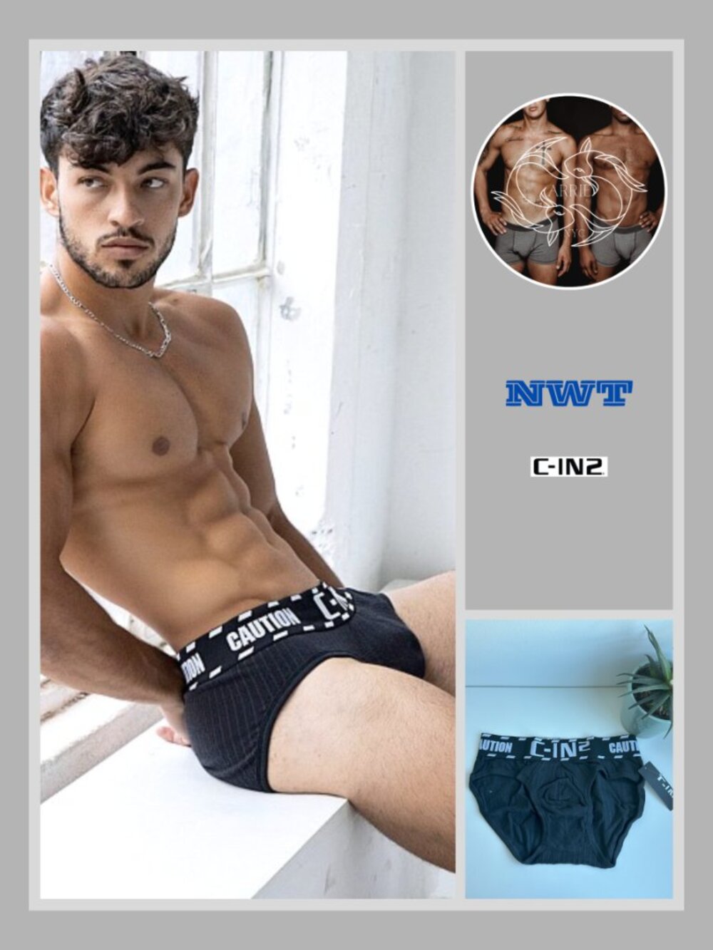 C-IN2 - Caution - Low Rise Brief - Tom Navy (M)